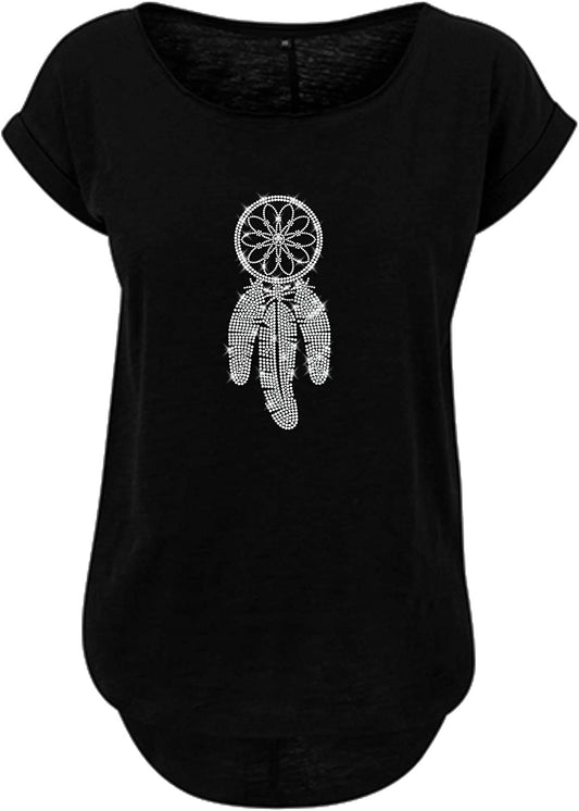 Traumfänger Damen T-Shirt mit Strass